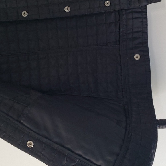 Gap Quilted Jacket Women Medium Black Pockets Motorcycle Bikercore Y2K Retro - Picture 10 of 15
